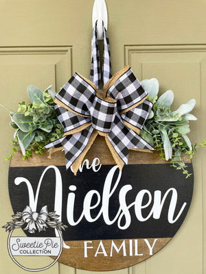 Front Door Decor | Last Name/Family | Door Hanger | Door Wreath | Housewarming Gift | Home Decor ktclubs.com