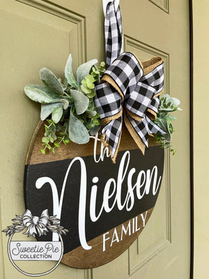 Front Door Decor | Last Name/Family | Door Hanger | Door Wreath | Housewarming Gift | Home Decor ktclubs.com