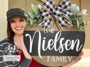 Front Door Decor | Last Name/Family | Door Hanger | Door Wreath | Housewarming Gift | Home Decor ktclubs.com