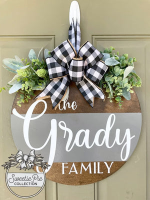 Front Door Decor | Last Name/Family | Door Hanger | Door Wreath | Housewarming Gift | Home Decor ktclubs.com