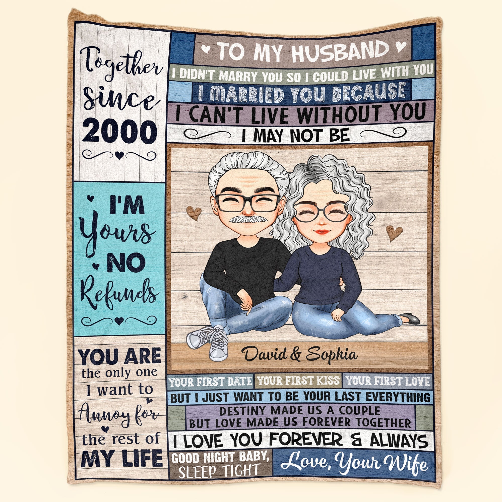 Good Night Baby, Sleep Tight - Personalized Blanket - Anniversary, Valentine, Christmas, New Year Gift For Husband, Wife, Lover, Boyfriend, Girlfriend