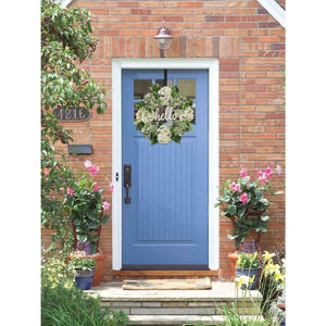 Holiday hello simulation wreath door decoration European and American hydrangea rattan circle window decoration wreath ktclubs.com