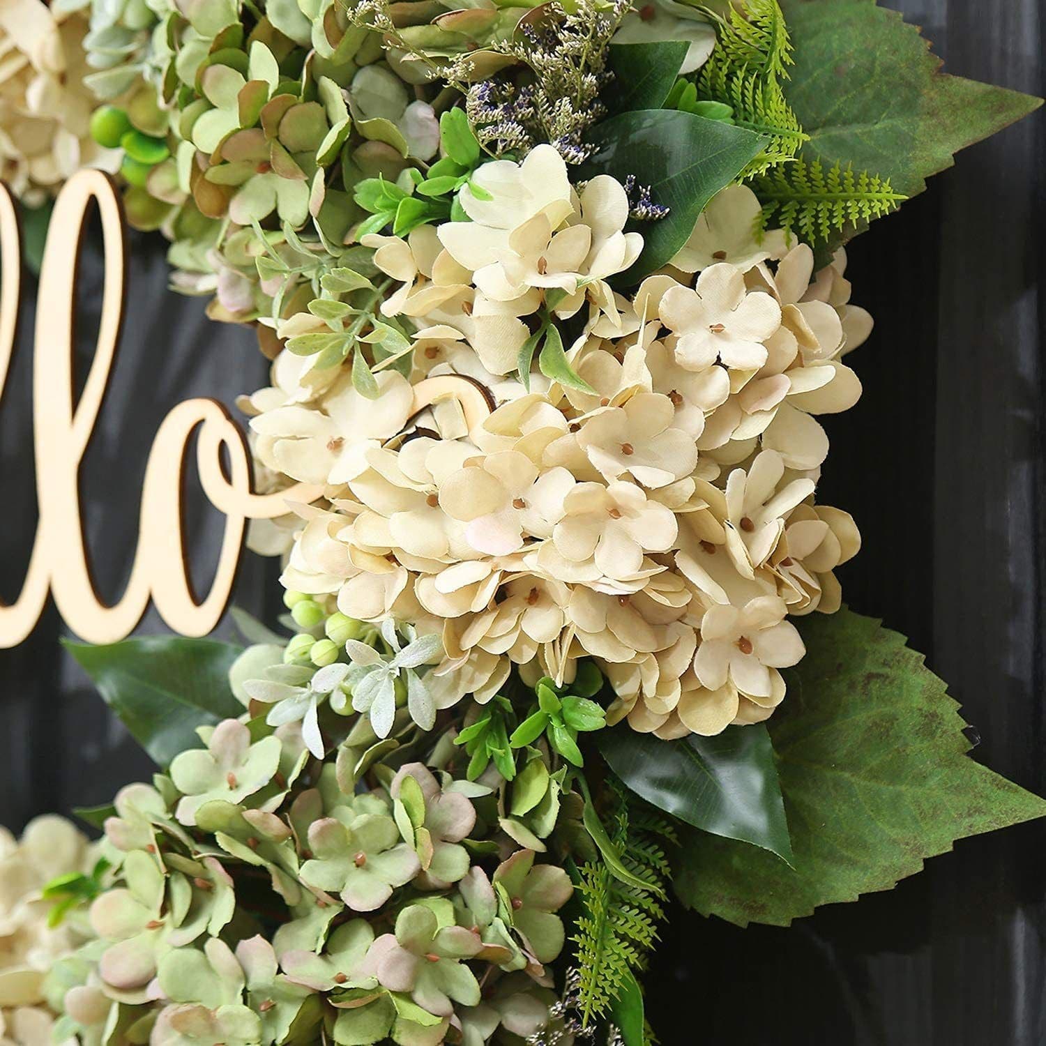 Holiday hello simulation wreath door decoration European and American hydrangea rattan circle window decoration wreath ktclubs.com