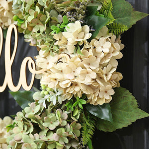 Holiday hello simulation wreath door decoration European and American hydrangea rattan circle window decoration wreath ktclubs.com