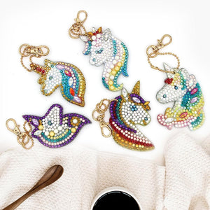 Horse 5pcs DIY Special Shaped Full Drill Diamond Keychain ktclubs.com