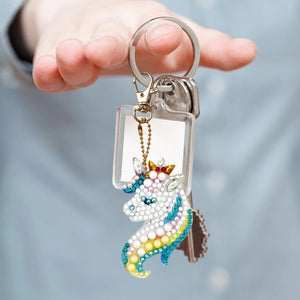 Horse 5pcs DIY Special Shaped Full Drill Diamond Keychain ktclubs.com
