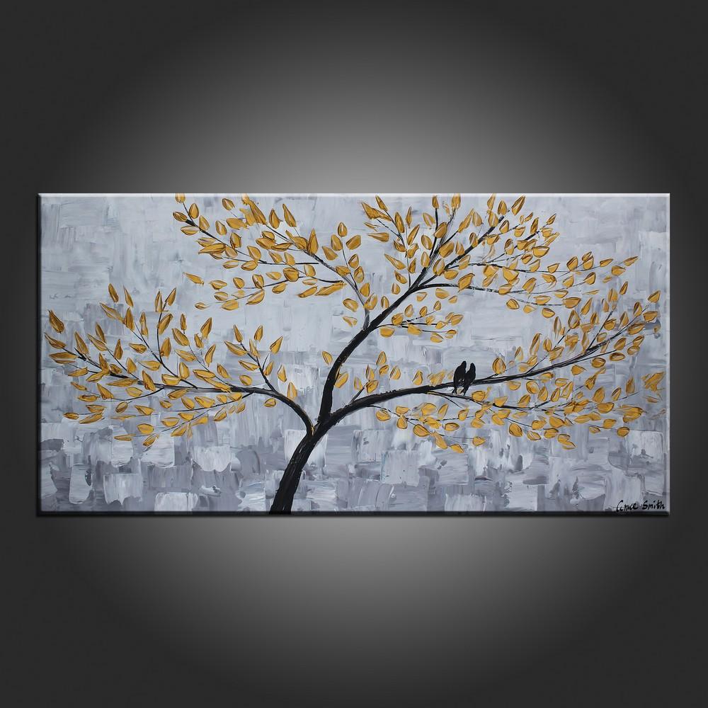 Abstract Art, Love Birds Painting, Modern Art, Art Painting, Contemporary Art, Flower Art, Abstract Art Painting, Living Room Wall Art, Canvas Art