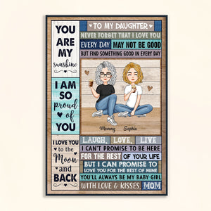 You Are My Sunshine - Personalized Poster/Canvas - Christmas, New Year, Birthday Gift For Your Daughter, Your Baby Girl