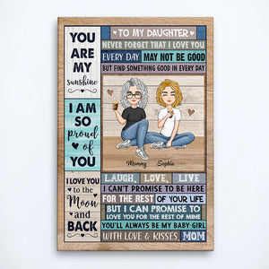 You Are My Sunshine - Personalized Poster/Canvas - Christmas, New Year, Birthday Gift For Your Daughter, Your Baby Girl