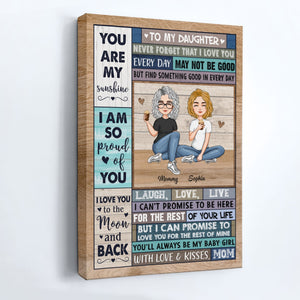 You Are My Sunshine - Personalized Poster/Canvas - Christmas, New Year, Birthday Gift For Your Daughter, Your Baby Girl