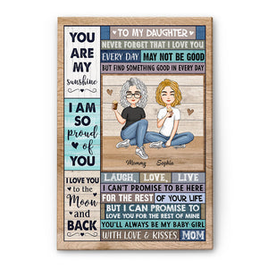 You Are My Sunshine - Personalized Poster/Canvas - Christmas, New Year, Birthday Gift For Your Daughter, Your Baby Girl