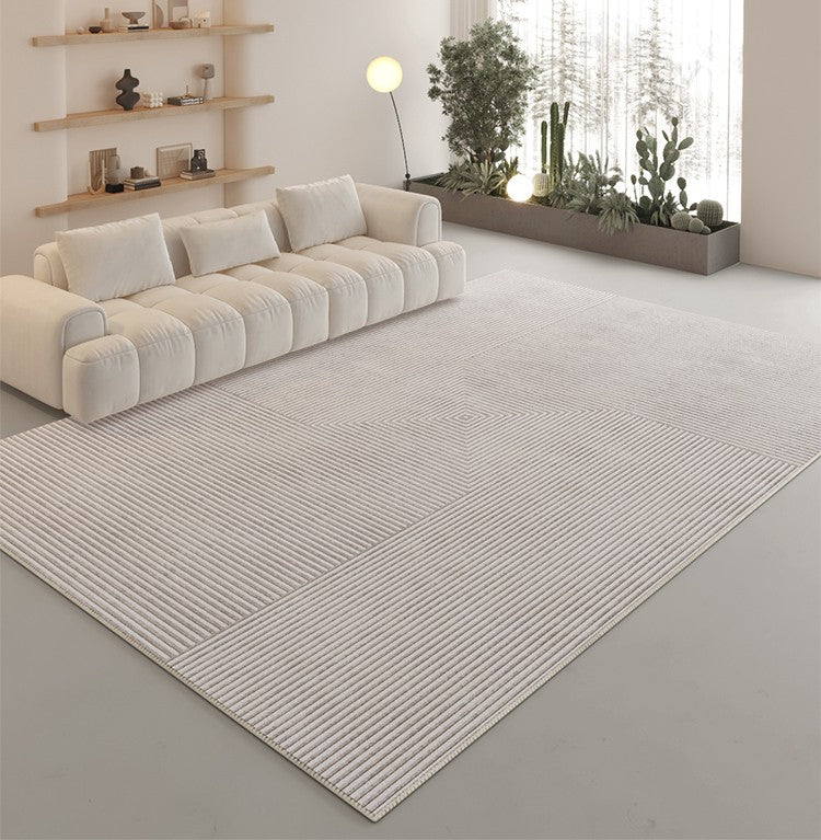 Modern Geometric Carpets for Bedroom, Modern Living Room Rug Placement Ideas, Modern Abstract Rugs under Dining Room Table