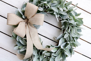 Lamb's Ear Wreath, Farmhouse Wreath, Year Round Wreath, Front Door Wreath, Wedding Wreath, Spring Decor, Winter Wreath, Christmas Wreath ktclubs.com