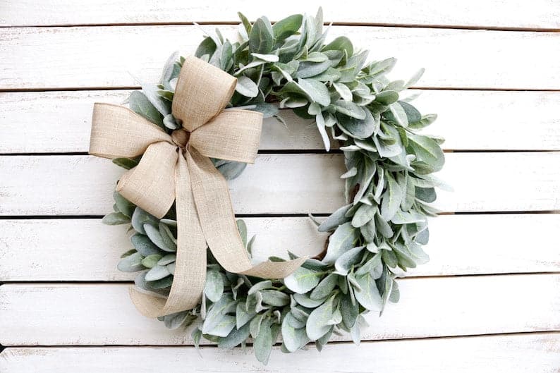 Lamb's Ear Wreath, Farmhouse Wreath, Year Round Wreath, Front Door Wreath, Wedding Wreath, Spring Decor, Winter Wreath, Christmas Wreath ktclubs.com