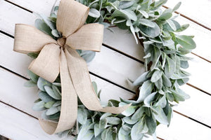 Lamb's Ear Wreath, Farmhouse Wreath, Year Round Wreath, Front Door Wreath, Wedding Wreath, Spring Decor, Winter Wreath, Christmas Wreath ktclubs.com