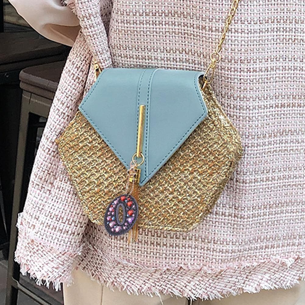 Love Letter 4pcs DIY Full Drill Special Shaped Diamond Keychain ktclubs.com