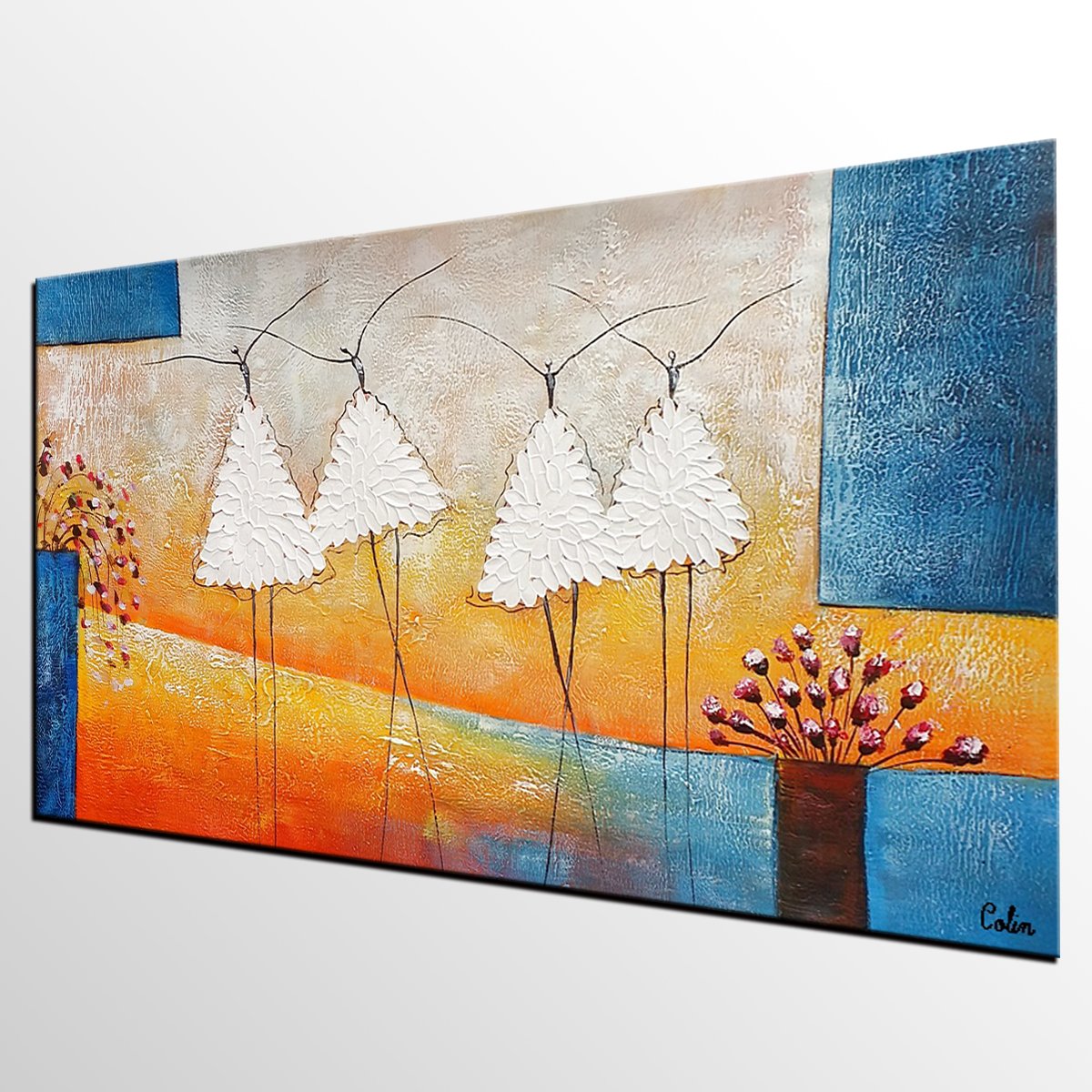 Abstract Modern Paintnig, Bedroom Wall Art Ideas, Simple Modern Painting, Abstract Painting for Sale, Ballet Dancer Painting