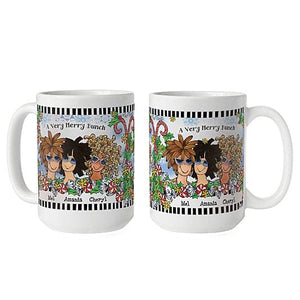 Name Your Sisterhood Christmas Greeting Mug by Suzy Toronto ktclubs.com
