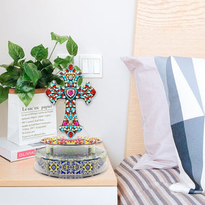 New Halloween 5D DIY Religious Music Box Handmade Spot Drill 5d Alien-Cross Ornament ktclubs.com