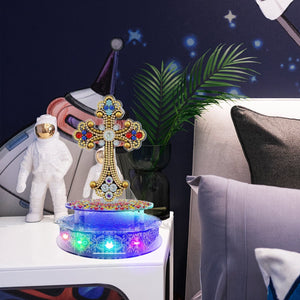 New Halloween 5D DIY Religious Music Box Handmade Spot Drill 5d Alien-Cross Ornament ktclubs.com