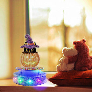 New Halloween 5D DIY handmade special-shaped diamond with lamp diamond painting-DIY Diamond Music Box with Lights ktclubs.com