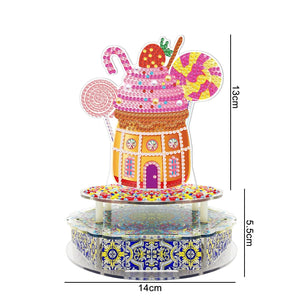 New Halloween 5D DIY handmade special-shaped diamond with lamp diamond painting-DIY Diamond Music Box with Lights ktclubs.com