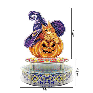 New Halloween 5D DIY handmade special-shaped diamond with lamp diamond painting-DIY Diamond Music Box with Lights ktclubs.com