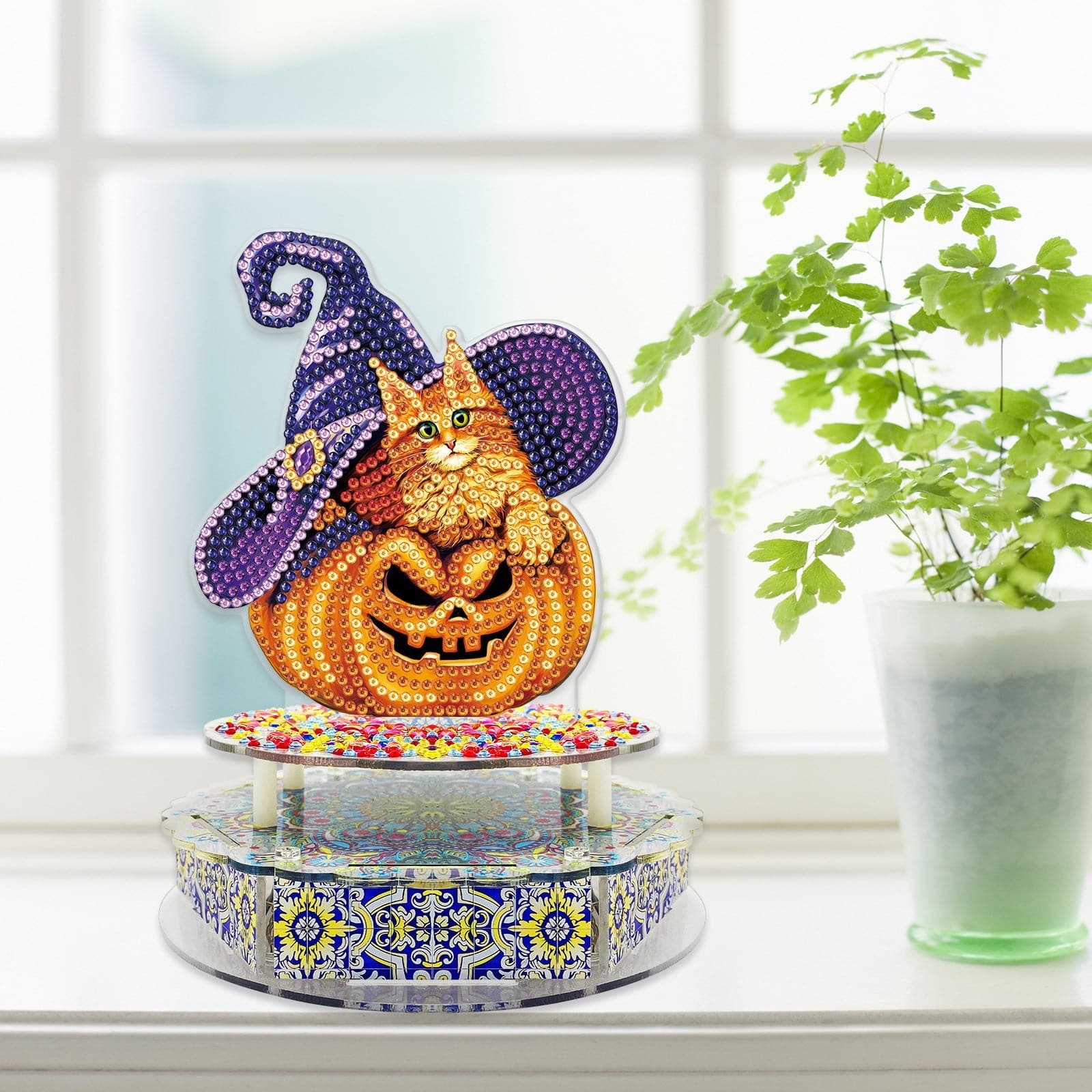 New Halloween 5D DIY handmade special-shaped diamond with lamp diamond painting-DIY Diamond Music Box with Lights ktclubs.com