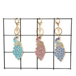 Peacock 3pcs Full Special Shaped Diamond Painting DIY Keychain ktclubs.com