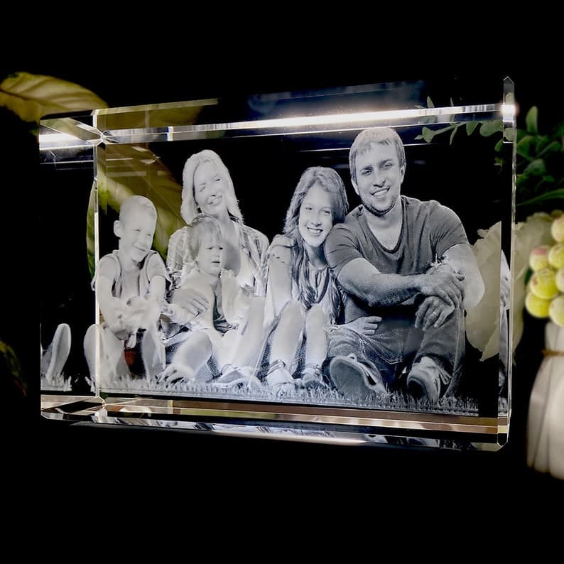 Personalized Mother's Day Gift from Daughter, Tabletop Home Decor, Customized Laser Etched Picture, Personalized 3D Photo Crystal Landscape ktclubs.com