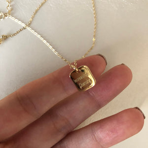 Personalized customization ~ The charm value increases! Alphabet Small Square Brand Seiko Whole Body S925 Silver Clavicle Chain Necklace ktclubs.com