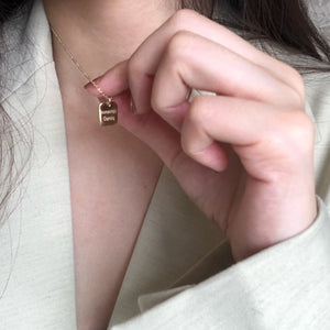 Personalized customization ~ The charm value increases! Alphabet Small Square Brand Seiko Whole Body S925 Silver Clavicle Chain Necklace ktclubs.com