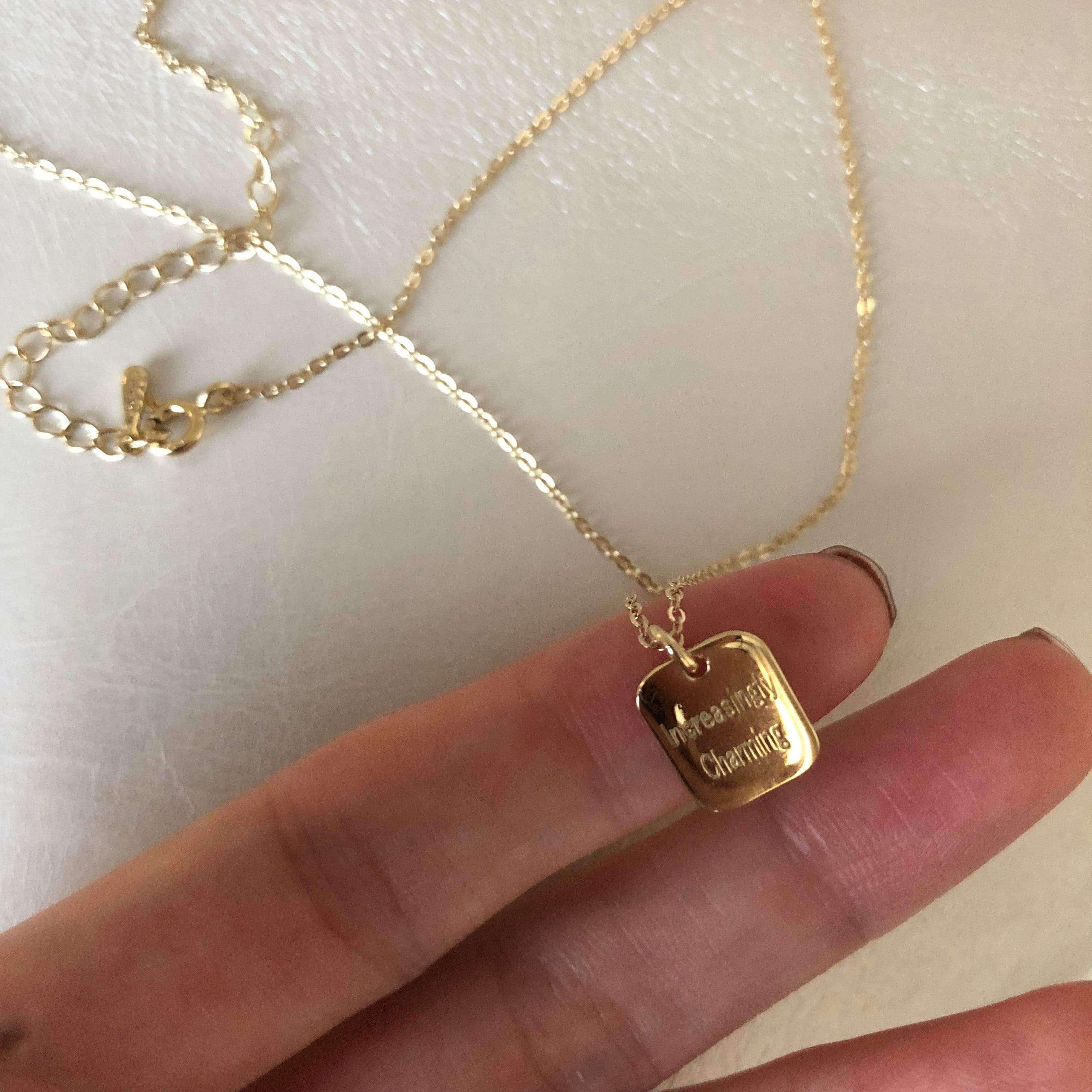 Personalized customization ~ The charm value increases! Alphabet Small Square Brand Seiko Whole Body S925 Silver Clavicle Chain Necklace ktclubs.com