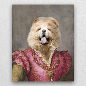 Pretty Lady Royal Pet Painting Beautiful Dog Paintings ktclubs.com