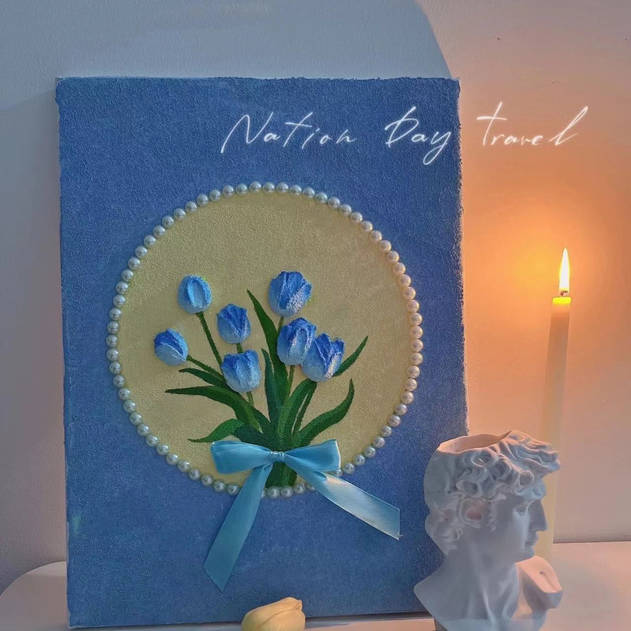 Tulip texture painting diy materials complete set