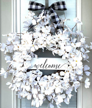 Spring wreath front door hanging decoration simulation flower decoration venue decoration props ktclubs.com