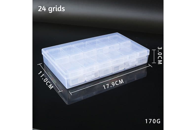 SuSentak Diamond Painting Storage Containers, Portable Bead Storage Container Diamond Painting Accessories Box 24/44/64/80/126 Gird ktclubs.com