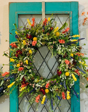 Texas Wildflower wreath Outdoor decoration Wreaths ktclubs.com