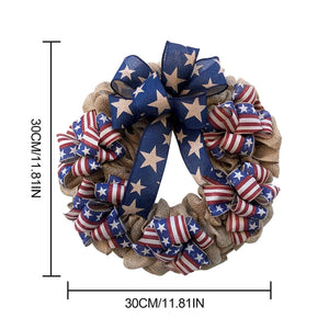 USA Independence Day Wreath 30CM Door Hanging Home Fabric Decoration Arrangement ktclubs.com