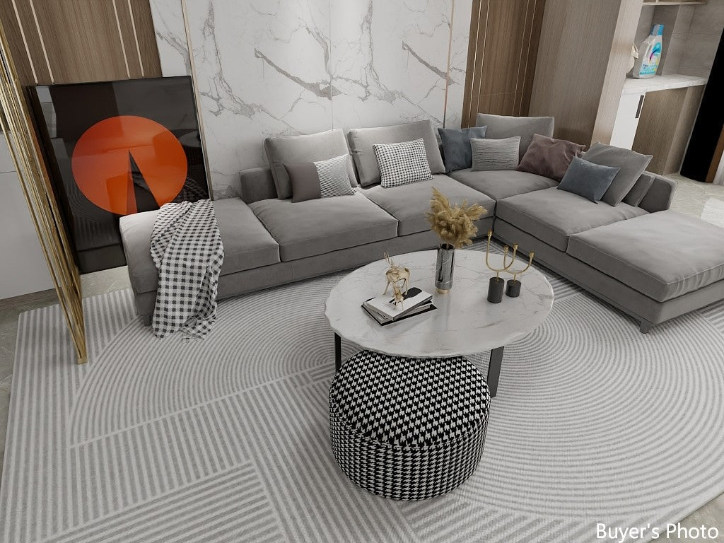 Unique Modern Rugs for Living Room, Abstract Contemporary Modern Rugs, Grey Modern Rugs for Dining Room, Geometric Contemporary Rugs Next to Bed