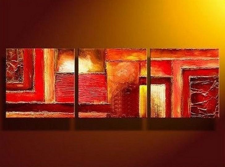 Canvas Painting, Wall Art, Red Art, Abstract Art, Abstract Painting, Large Oil Painting, Living Room Wall Art, Modern Art, 3 Piece Wall Art, Huge Painting