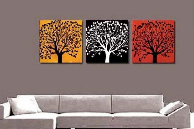 Tree of Life Painting, Abstract Painting, Large Oil Painting, Living Room Wall Art, Modern Art, 3 Piece Wall Art, Huge Art
