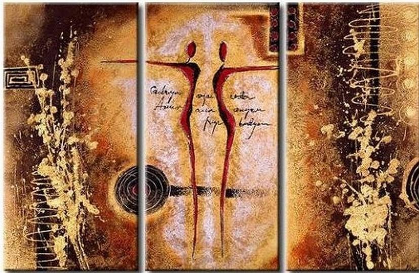 Large Painting, Abtract Figure Art, Canvas Wall Art, Art Painting, Abstract Art, Abstract Painting, Contemporary Art, 3 Piece Wall Art, Canvas Art