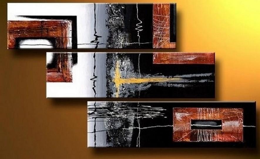 Black Modern Wall Art, Bedroom Wall Art Paintings, Abstract Canvas Painting, Abstract Canvas Art, Acrylic Painting for Sale, 3 Piece Wall Art