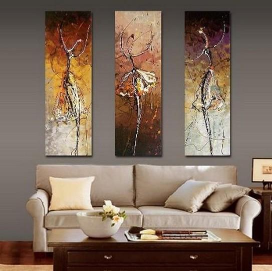 Ballet Dancer Painting, Bedroom Wall Art, Canvas Painting, Abstract Art, Abstract Painting, Acrylic Art, 3 Piece Wall Art