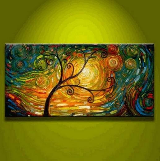 Contemporary Art, Abstract Art, Tree of Life Painting, Abstract Art Painting, Living Room Wall Art, Canvas Art