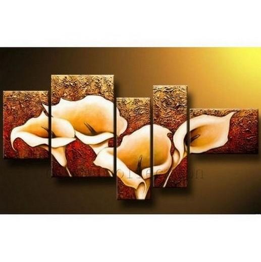 Abstract Painting, Calla Lily Painting, Canvas Art Painting, Large Wall Art, Huge Wall Art, Acrylic Art, 5 Piece Wall Painting, Canvas Painting, Hand Painted Art