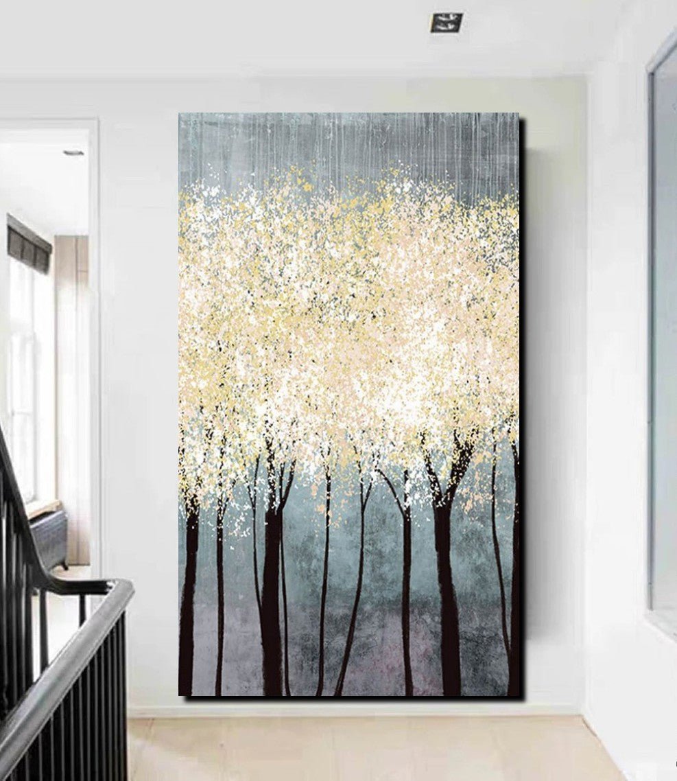Acrylic Abstract Painting, Tree Paintings, Large Painting on Canvas, Living Room Wall Art Paintings, Buy Paintings Online, Acrylic Painting for Sale