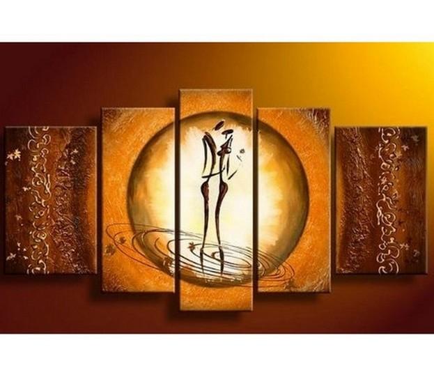 Modern Art, 5 Piece Wall Art, Living Room Wall Art, Canvas Painting, Wall Art, Abstract Figure Art, Abstract Art, Large Art, Abstract Painting