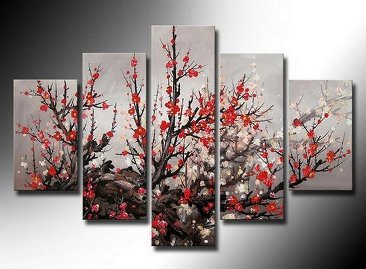 Large Art, Abstract Art, Bedroom Art Painting, Abstract Painting, Canvas Painting, 5 Piece Wall Art, Canvas Art Painting, Flower Painting, Ready to Hang